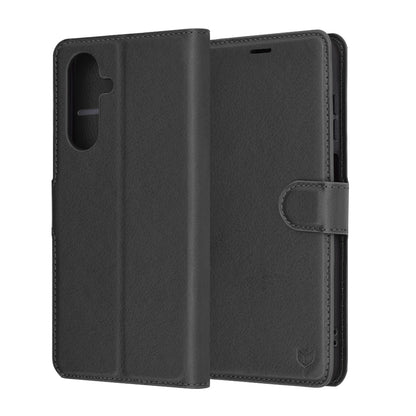 Puzdro pre Samsung Galaxy A26 A266, Techsuit, kožené folio, čierne