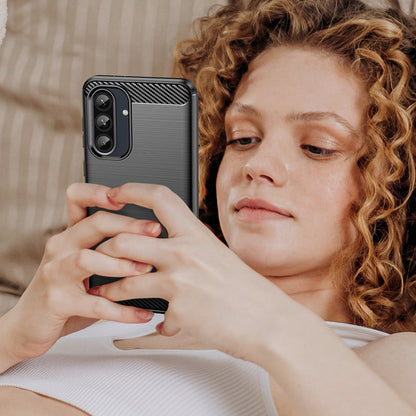 Puzdro pre Samsung Galaxy A27 5G, Techsuit, Karbón, Čierne