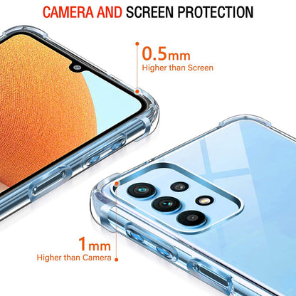 Obal na Samsung Galaxy A32 A325, Techsuit, nárazuvzdorný priehľadný, transparentný