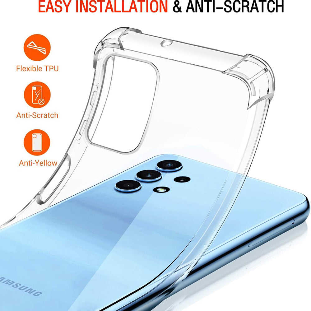 Obal na Samsung Galaxy A32 A325, Techsuit, nárazuvzdorný priehľadný, transparentný