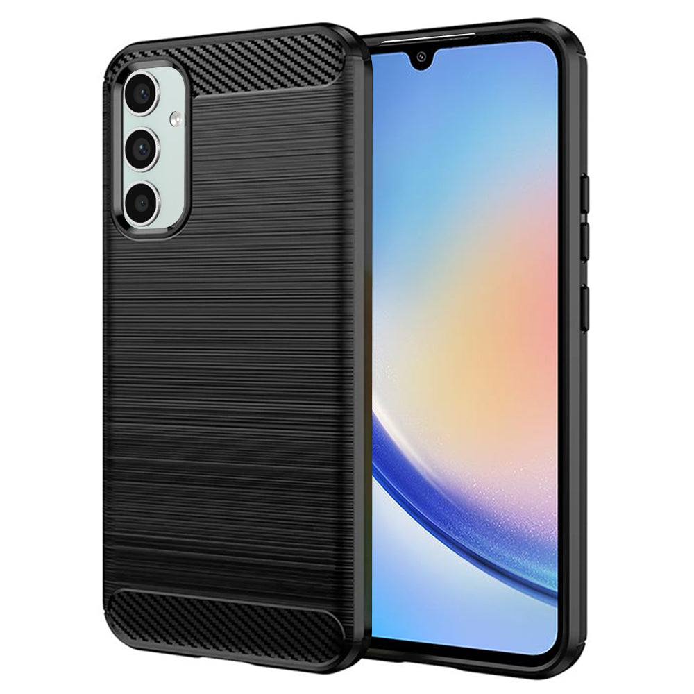 Obal na Samsung Galaxy A34 A346, Techsuit, Karbón, Čierny