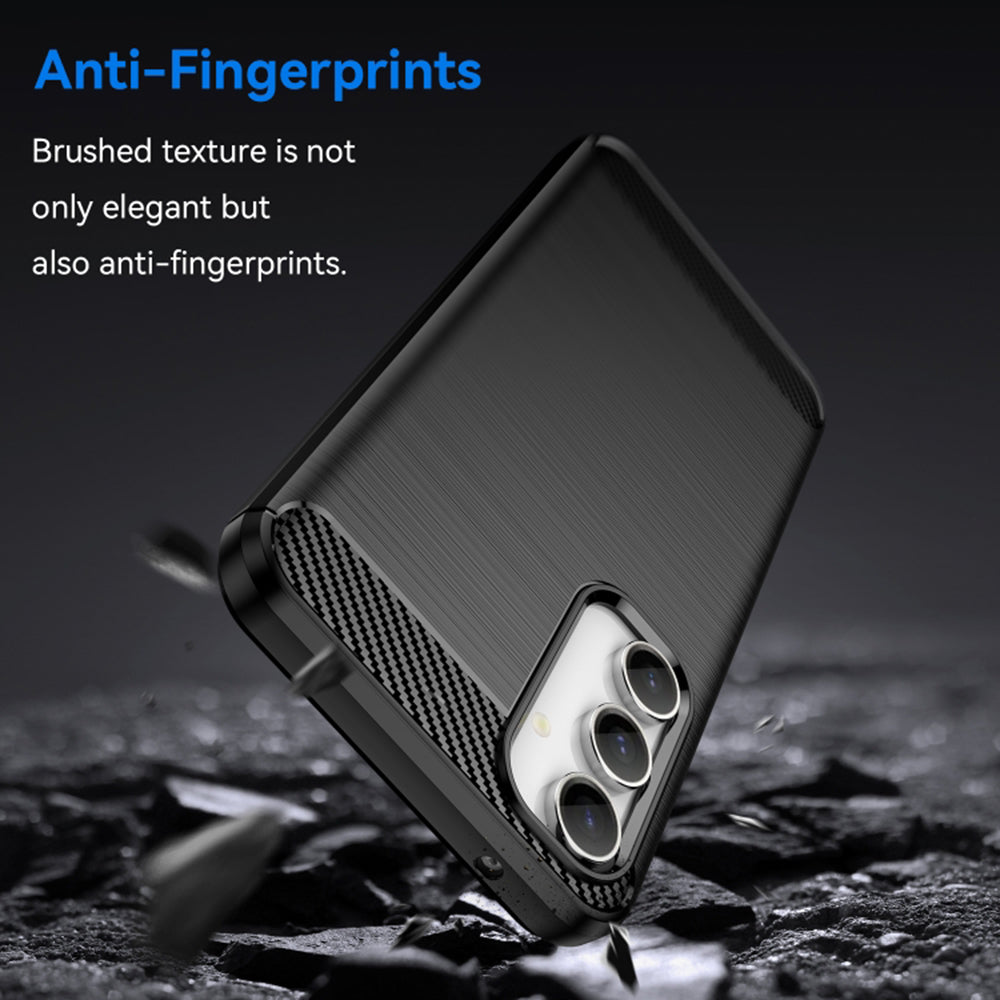 Puzdro pre Samsung Galaxy A35 5G A356, Techsuit, Karbón, Čierne