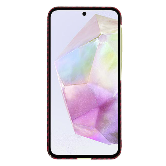 Puzdro pre Samsung Galaxy A35 5G A356, Techsuit, Carbonite FiberShell, Červené
