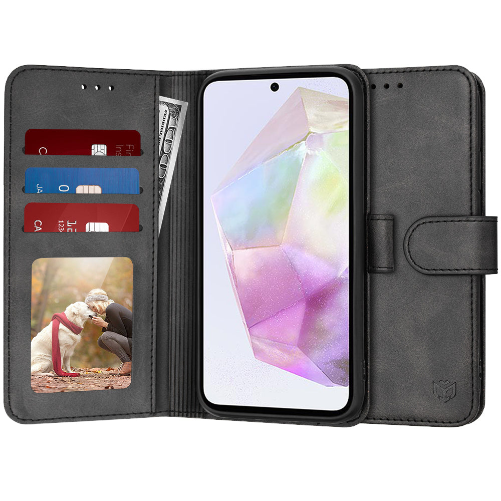 Obal na Samsung Galaxy A35 5G A356, Techsuit, Diary Book, čierny