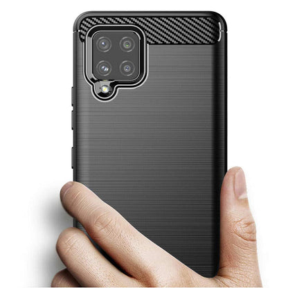 Puzdro pre Samsung Galaxy A42 5G A426, Techsuit, Karbón, Čierne