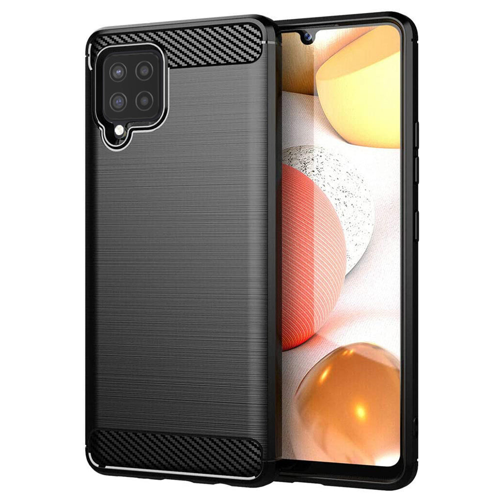 Puzdro pre Samsung Galaxy A42 5G A426, Techsuit, Karbón, Čierne