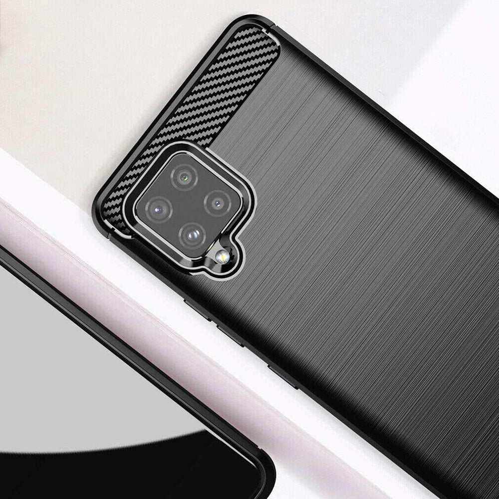 Puzdro pre Samsung Galaxy A42 5G A426, Techsuit, Karbón, Čierne