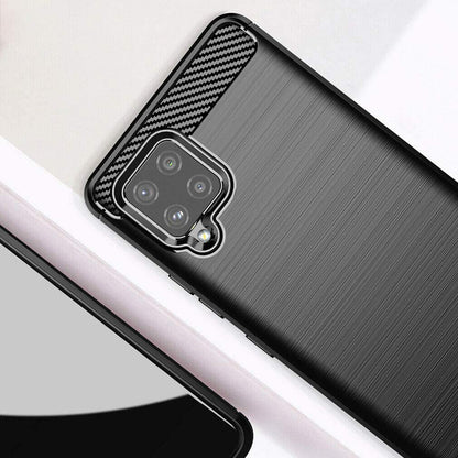 Puzdro pre Samsung Galaxy A42 5G A426, Techsuit, Karbón, Čierne