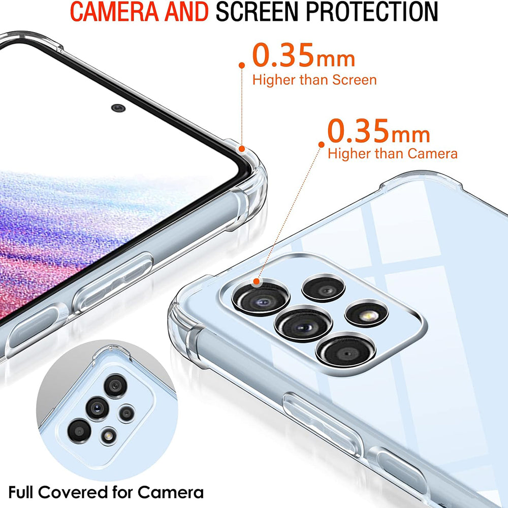 Case for Samsung Galaxy A53 5G A536, Techsuit, Shockproof Clear, Transparent