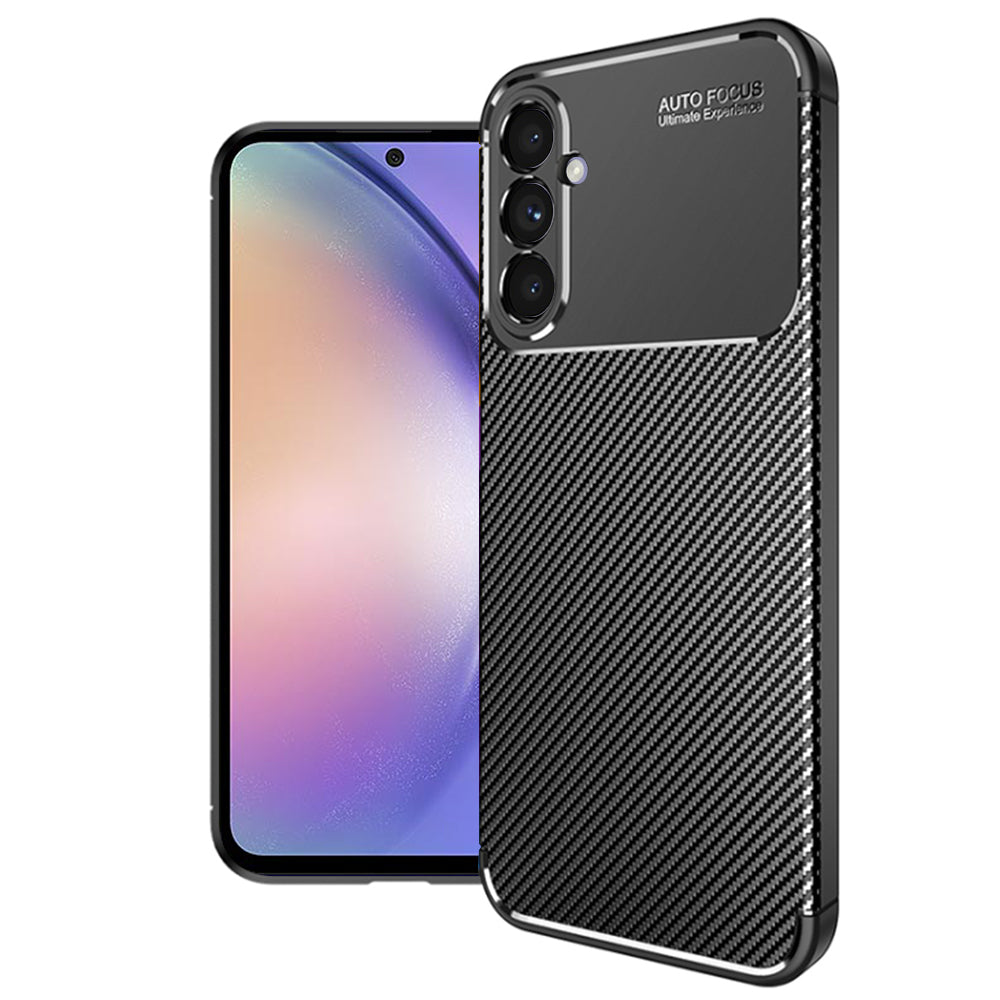 Case for Samsung Galaxy A54 A546, Techsuit, CarbonFiber, Black