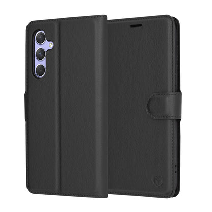 Case for Samsung Galaxy A54 A546, Techsuit, Leather Folio, Black