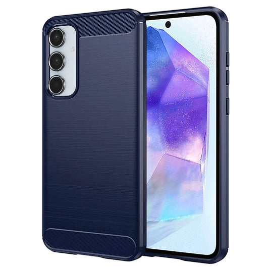 Obal na Samsung Galaxy A55 5G A556, Techsuit, Karbón, Modrý