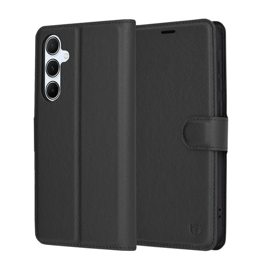 Puzdro pre Samsung Galaxy A55 5G A556, Techsuit, kožené folio, čierne