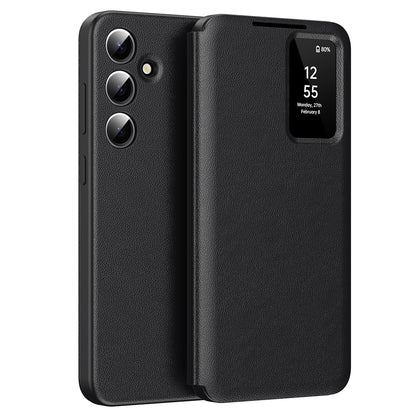 Puzdro pre Samsung Galaxy A55 5G A556, Techsuit, SmartView, Čierne