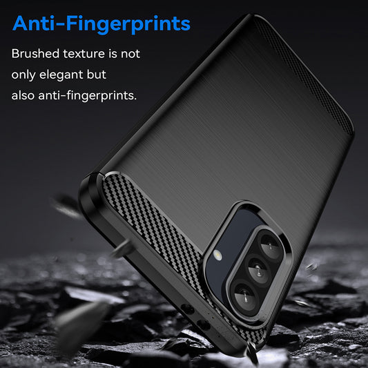 Puzdro pre Samsung Galaxy A56 A566, Techsuit, Karbón, Čierne