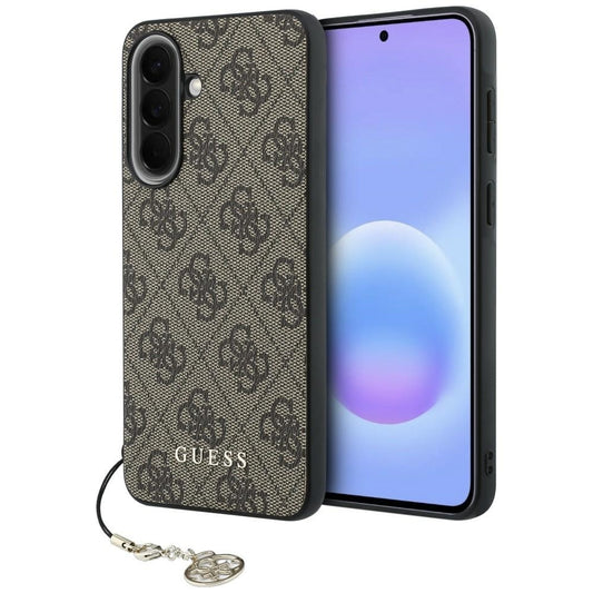 Puzdro na Samsung Galaxy A57 5G, Guess, 4G Classic Logo Charm, Hnedé