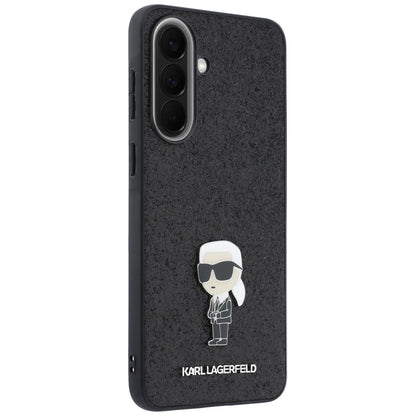 Puzdro pre Samsung Galaxy A57 5G, Karl Lagerfeld, Glitter Fixed Ikonik Karl, Čierne
