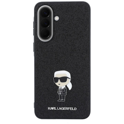 Puzdro pre Samsung Galaxy A57 5G, Karl Lagerfeld, Glitter Fixed Ikonik Karl, Čierne