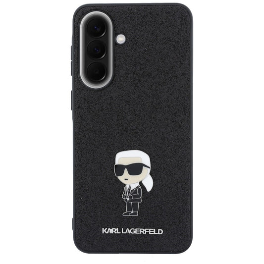 Puzdro pre Samsung Galaxy A57 5G, Karl Lagerfeld, Glitter Fixed Ikonik Karl, Čierne