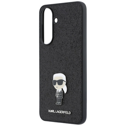 Puzdro pre Samsung Galaxy A57 5G, Karl Lagerfeld, Glitter Fixed Ikonik Karl, Čierne
