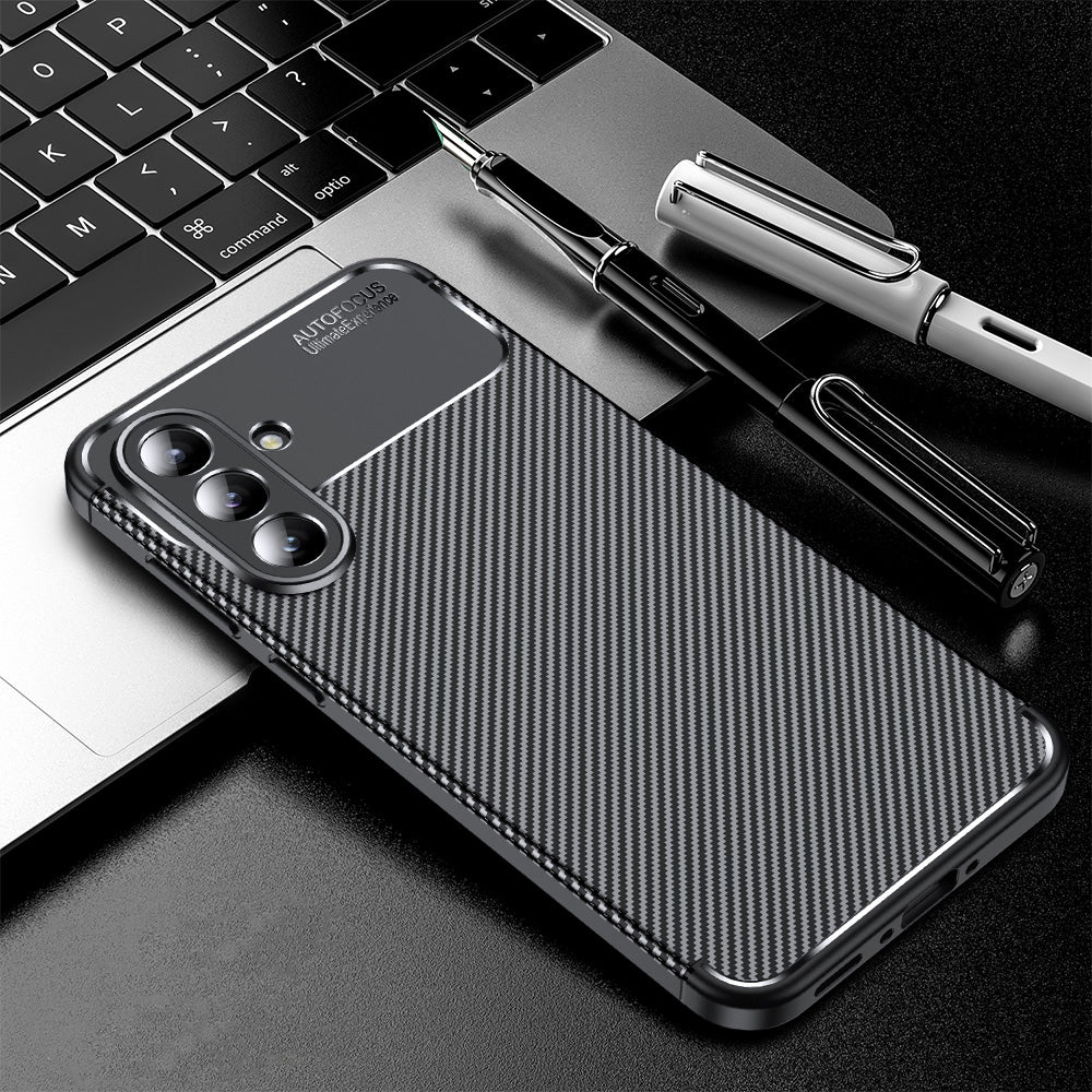 Puzdro pre Samsung Galaxy A57 5G, Techsuit, CarbonFiber, Čierne