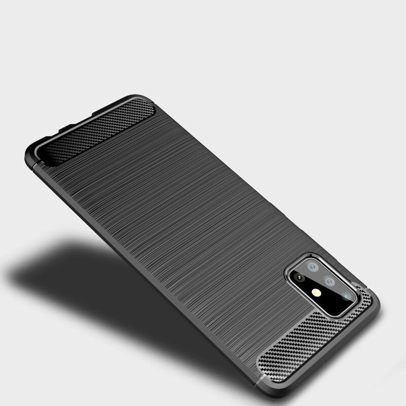 Obal na Samsung Galaxy A71 A715, Techsuit, Karbón, Čierny