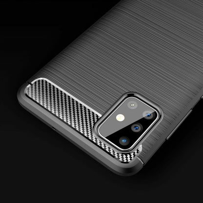 Obal na Samsung Galaxy A71 A715, Techsuit, Karbón, Čierny