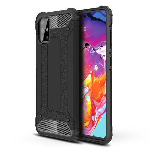 Puzdro pre Samsung Galaxy A71 A715, Techsuit, Hybrid Armor, Čierne
