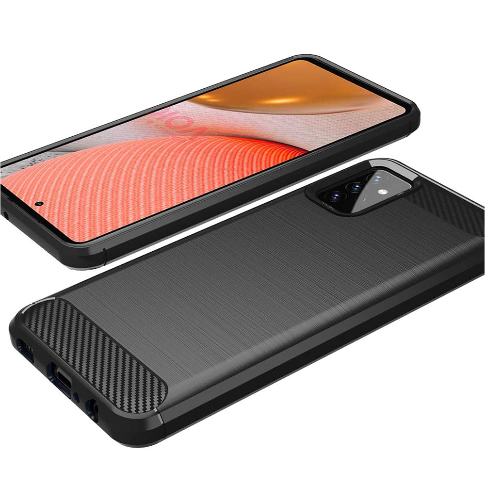 Case for Samsung Galaxy A72 A725 / A72 5G A726, Techsuit, Carbon, Black