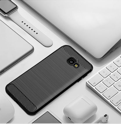 Puzdro pre Samsung Galaxy J4 Plus (2018) J415, Techsuit, Karbón, Čierne