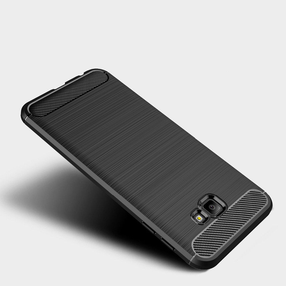 Puzdro pre Samsung Galaxy J4 Plus (2018) J415, Techsuit, Karbón, Čierne