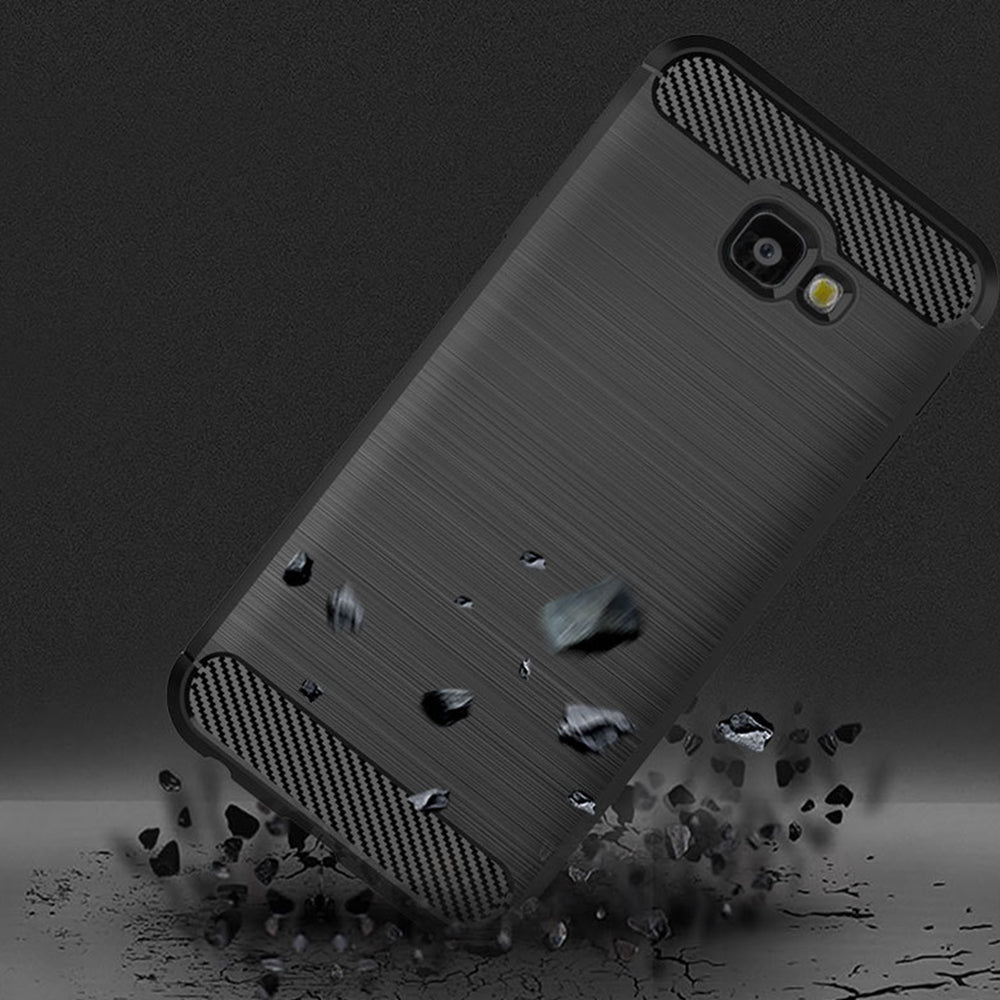 Puzdro pre Samsung Galaxy J4 Plus (2018) J415, Techsuit, Karbón, Čierne