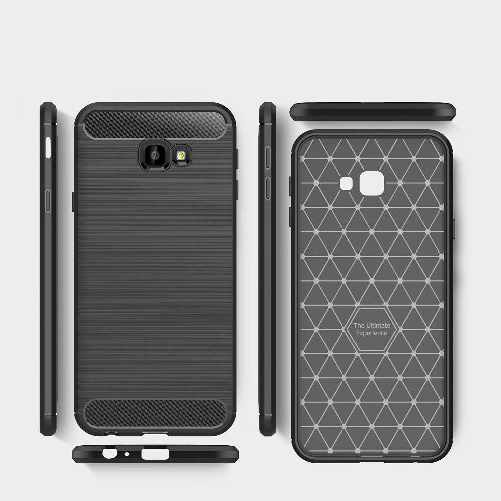 Puzdro pre Samsung Galaxy J4 Plus (2018) J415, Techsuit, Karbón, Čierne