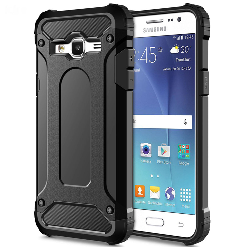 Puzdro pre Samsung Galaxy J5 J500, Techsuit, Hybrid Armor, Čierne