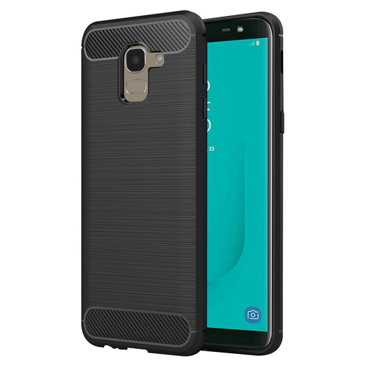 Obal na Samsung Galaxy J6 J600, Techsuit, Karbón, Čierny