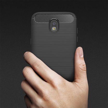 Puzdro pre Samsung Galaxy J7 (2017) J730, Techsuit, Karbón, Čierne