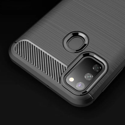Obal na Samsung Galaxy M21 M215 / M30s M307, Techsuit, Karbón, Čierny