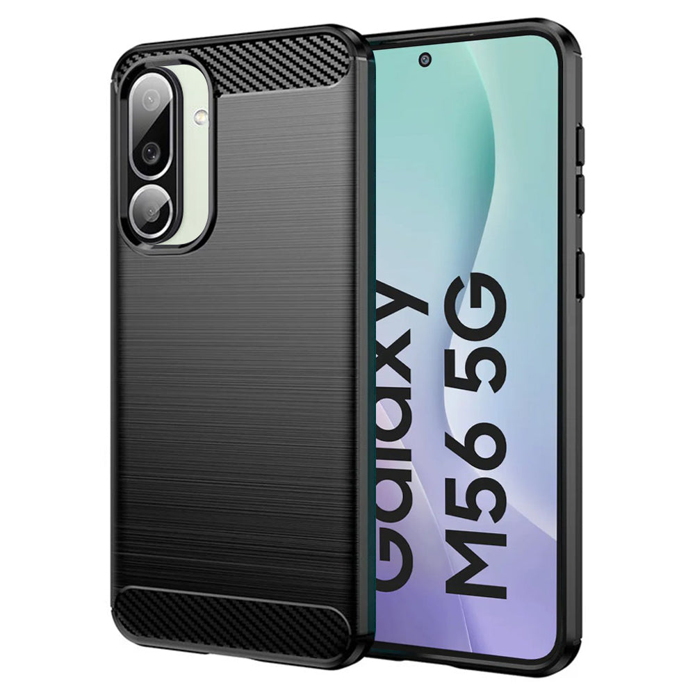 Obal na Samsung Galaxy M56 M566, Techsuit, Karbón, Čierny