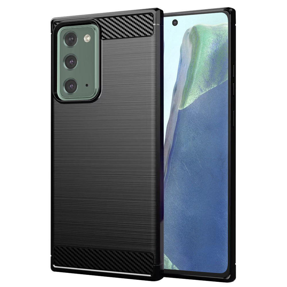 Puzdro pre Samsung Galaxy Note 20 5G N981 / Note 20 N980, Techsuit, Karbón, Čierne
