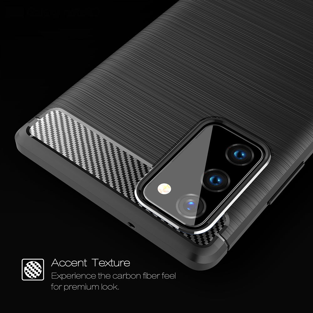 Puzdro pre Samsung Galaxy Note 20 5G N981 / Note 20 N980, Techsuit, Karbón, Čierne