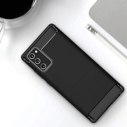 Puzdro pre Samsung Galaxy Note 20 5G N981 / Note 20 N980, Techsuit, Karbón, Čierne