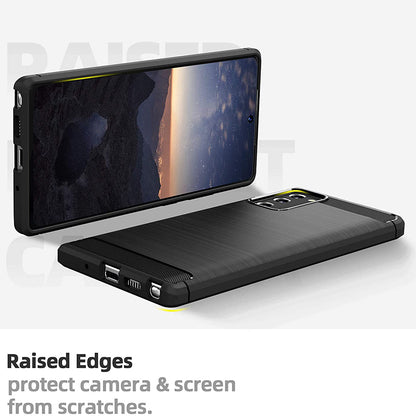 Puzdro pre Samsung Galaxy Note 20 5G N981 / Note 20 N980, Techsuit, Karbón, Čierne