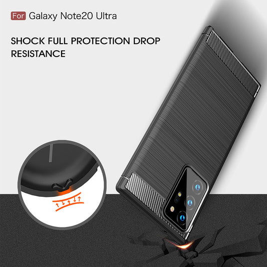 Puzdro pre Samsung Galaxy Note 20 Ultra 5G N986 / Note 20 Ultra N985, Techsuit, Karbón, Čierne