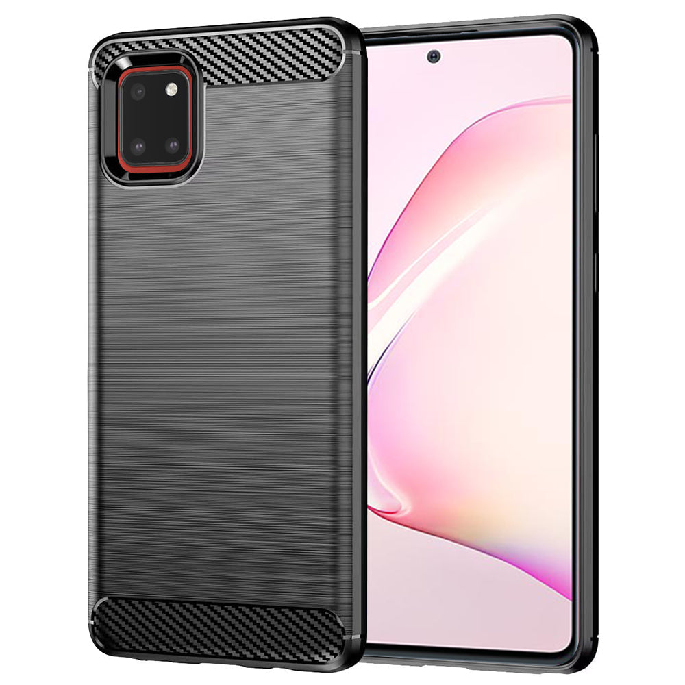 Puzdro pre Samsung Galaxy Note10 Lite N770, Techsuit, Karbón, Čierne