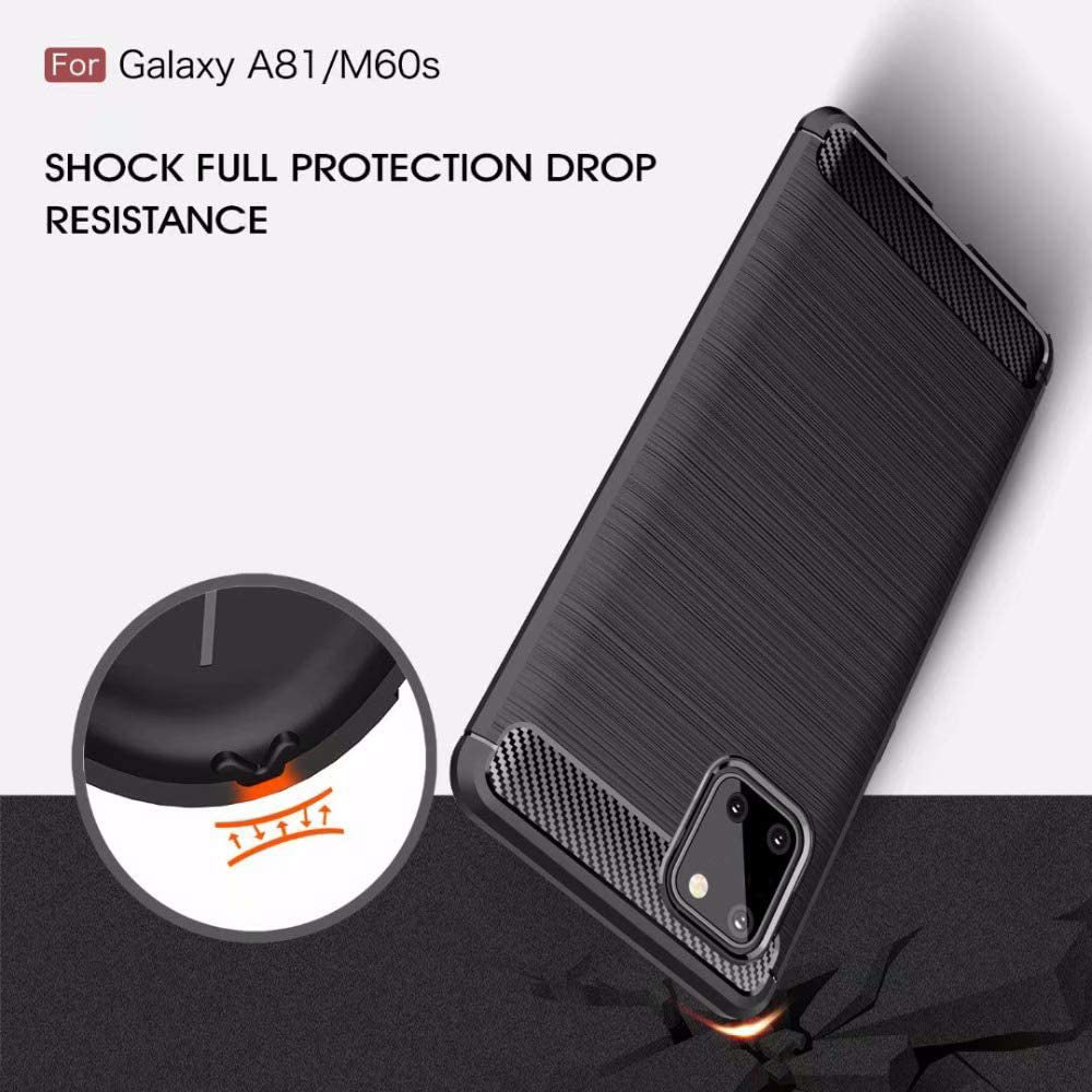 Puzdro pre Samsung Galaxy Note10 Lite N770, Techsuit, Karbón, Čierne