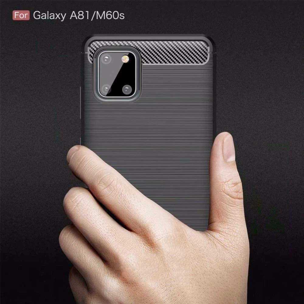 Puzdro pre Samsung Galaxy Note10 Lite N770, Techsuit, Karbón, Čierne