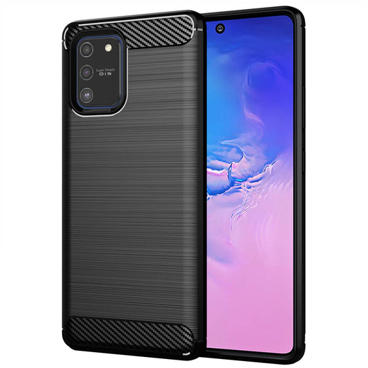 Puzdro pre Samsung Galaxy S10 Lite G770, Techsuit, Karbón, Čierne