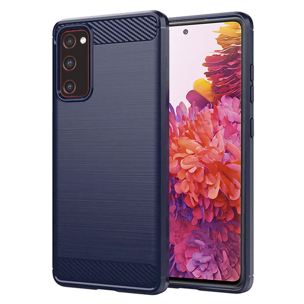 Puzdro pre Samsung Galaxy S20 FE 2022 G781 / S20 FE 5G G781 / S20 FE G780, Techsuit, Karbón, Modrá