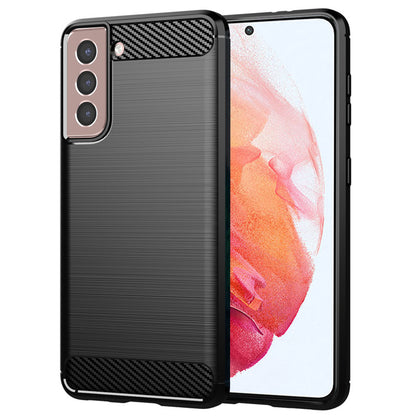 Puzdro pre Samsung Galaxy S21 5G G991, Techsuit, Karbón, Čierne