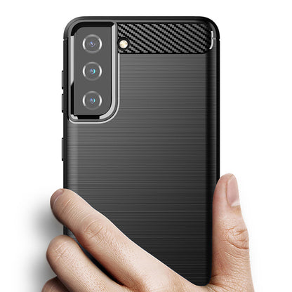 Puzdro pre Samsung Galaxy S21 5G G991, Techsuit, Karbón, Čierne